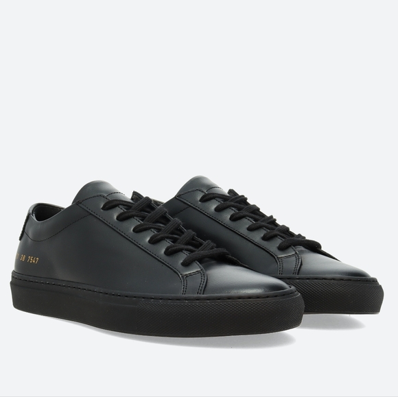Common Projects Shoes - Common Projects Women's Sneakers Black Size EU 36 Italian Leather Black Achilles